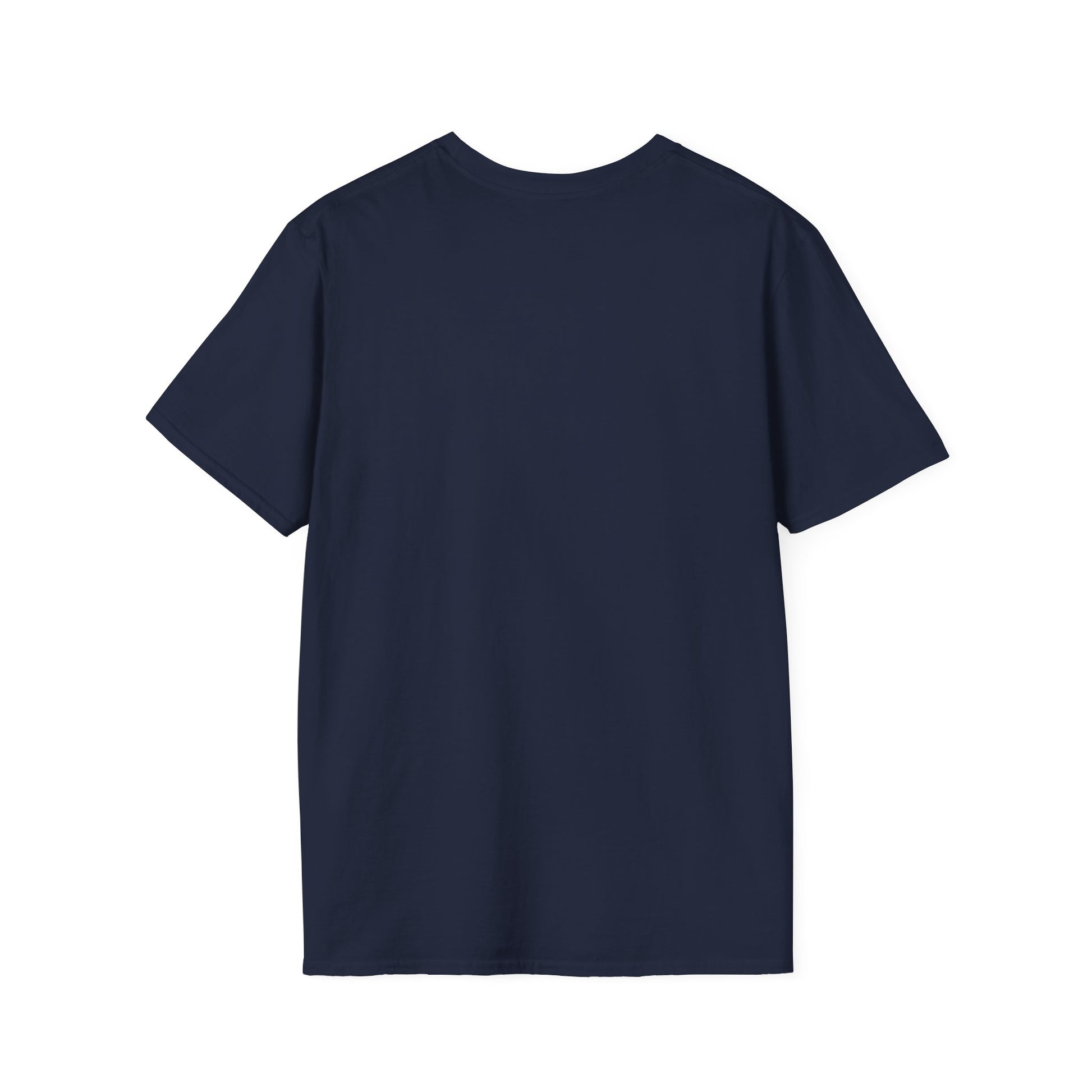 Back view of humanitarian t-shirt featuring the Freedom Shouldn't Hurt This Much design, showcasing garment fit and construction.