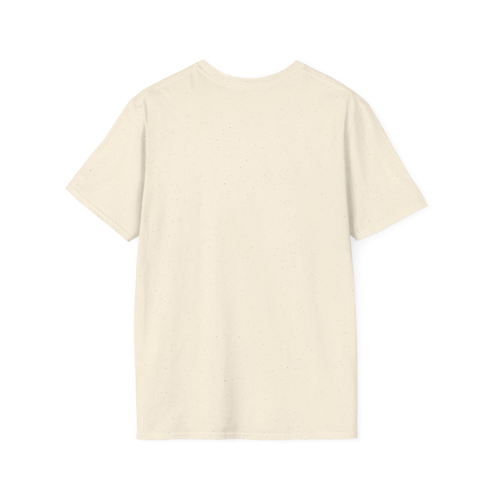 Back view of humanitarian t-shirt featuring the Kindness Is Courage design, showcasing garment fit and construction.